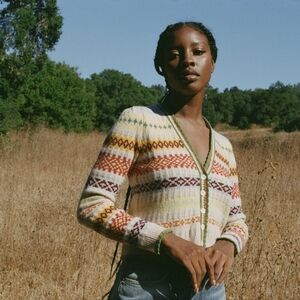 DOEN Alba Cardigan in cream monte Rosa size XL